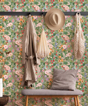 Load image into Gallery viewer, Summer Fruit Wallpaper • Summer Green • Insitu