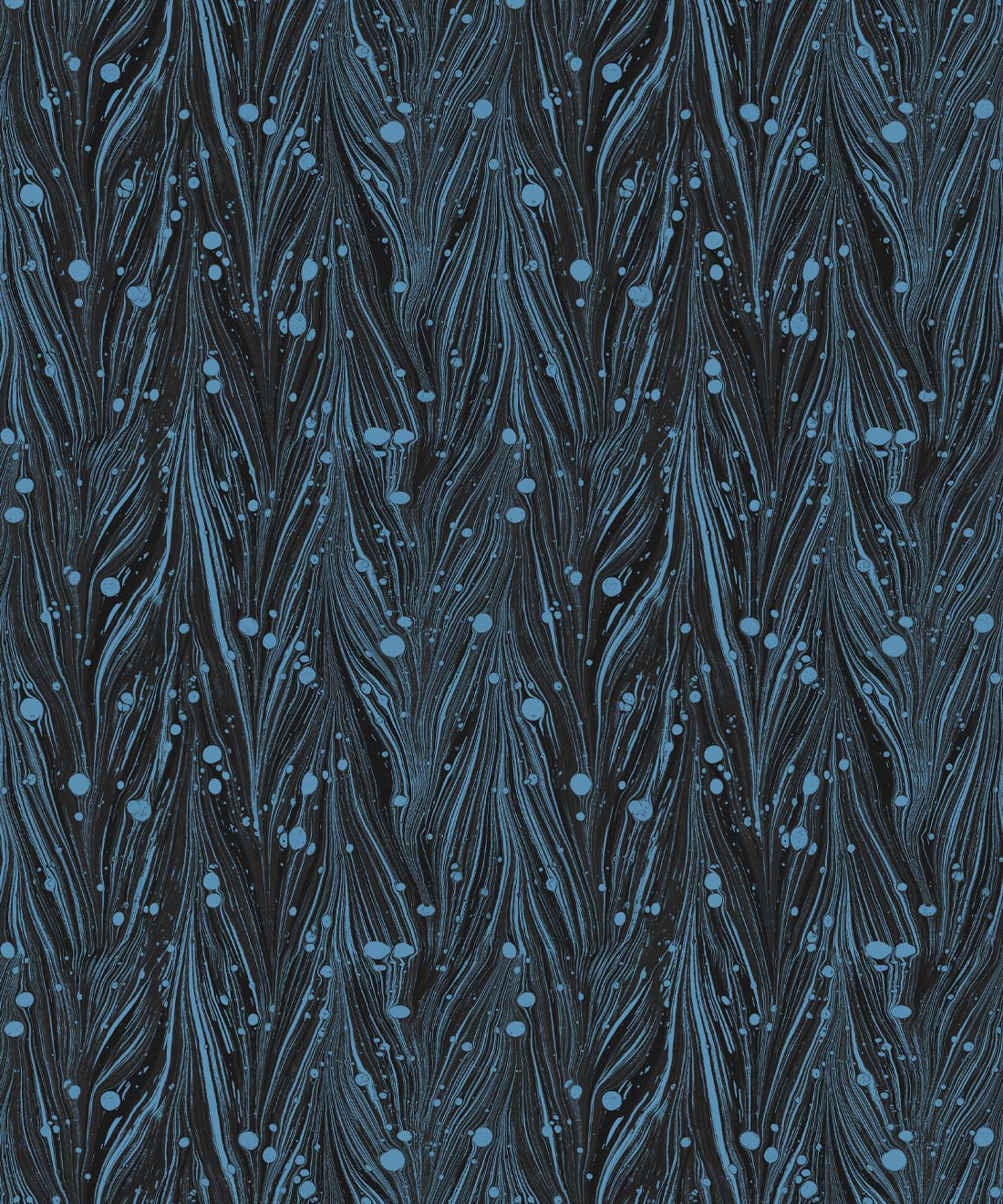 Antique Straight Wallpaper • Floral Wallpaper • Charcoal • Swatch