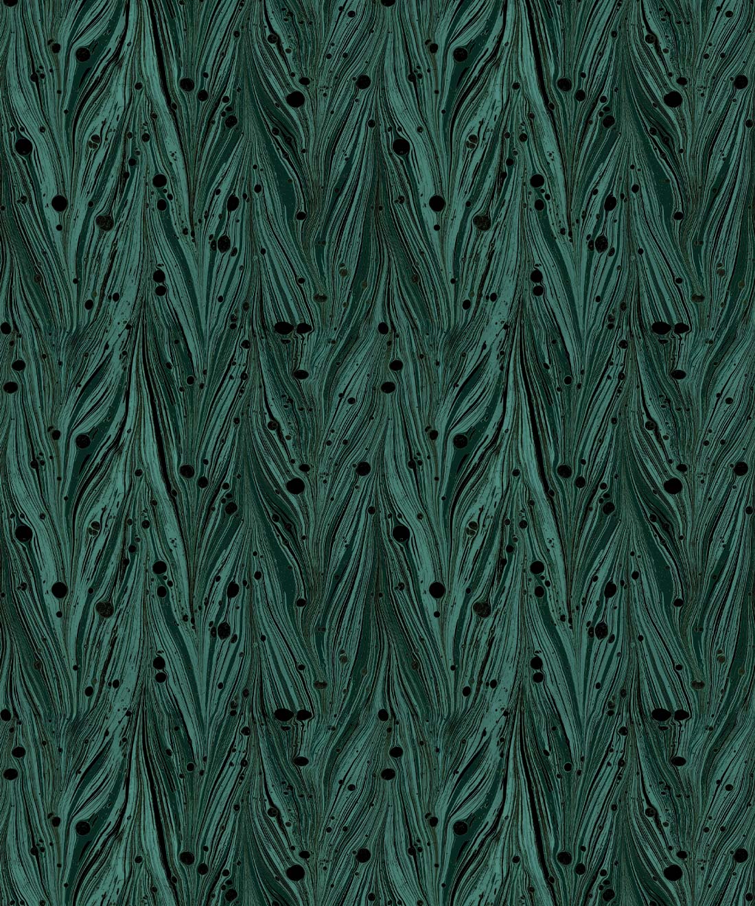 Antique Straight Wallpaper • Floral Wallpaper • Forest • Swatch