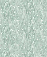 Load image into Gallery viewer, Antique Straight Wallpaper • Floral Wallpaper • Sea Spray • Swatch