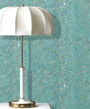 Load image into Gallery viewer, Marble Confetti Wallpaper • Marble Wallpaper • Aqua • Insitu