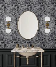 Load image into Gallery viewer, Rock Marbling Wallpaper • Marble Wallpaper • Charcoal • Insitu