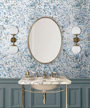 Load image into Gallery viewer, Marble Swirls Wallpaper • Blue • Insitu