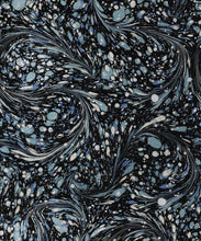 Load image into Gallery viewer, Marble Swirls Wallpaper • Flowing Stone • Charcoal • Navy • Swatch