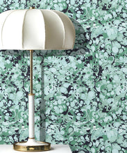 Load image into Gallery viewer, Pebbles Wallpaper • Marble Wallpaper • Charcoal • Lamp