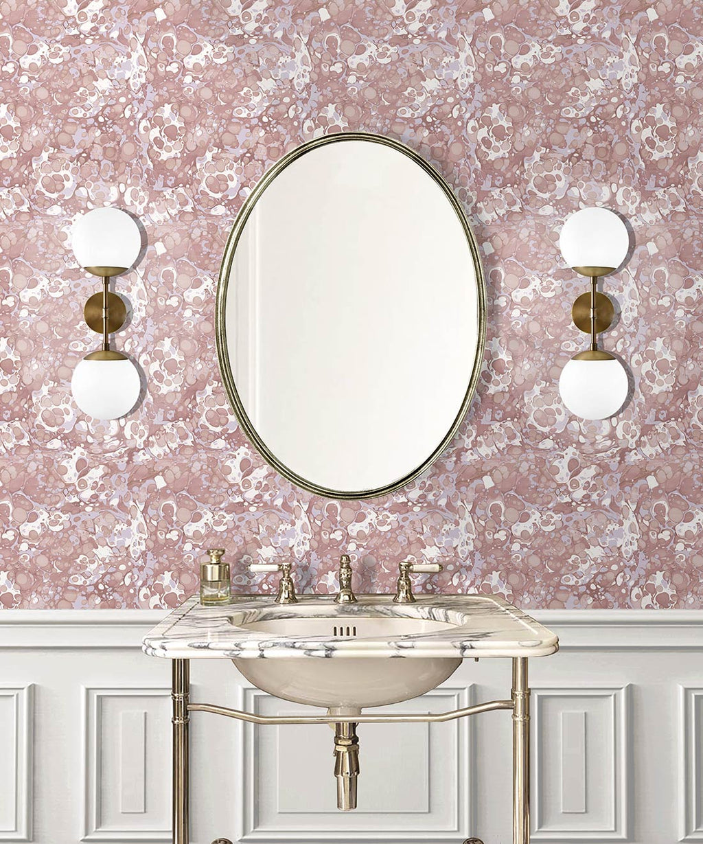 Pebbles Wallpaper • Marble Wallpaper • Charcoal • Insitu