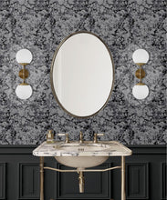 Load image into Gallery viewer, Pebbles Wallpaper • Marble Wallpaper • Charcoal • Insitu