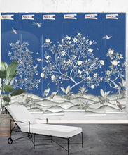 Load image into Gallery viewer, Spring Landscape Mural • Cobalt • Rolls