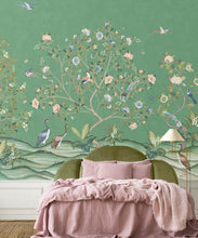 Load image into Gallery viewer, Spring Landscape Mural • Green • Insitu