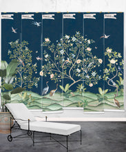 Load image into Gallery viewer, Spring Landscape Mural • Navy • Rolls
