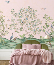 Load image into Gallery viewer, Spring Landscape Mural • Pink • Insitu