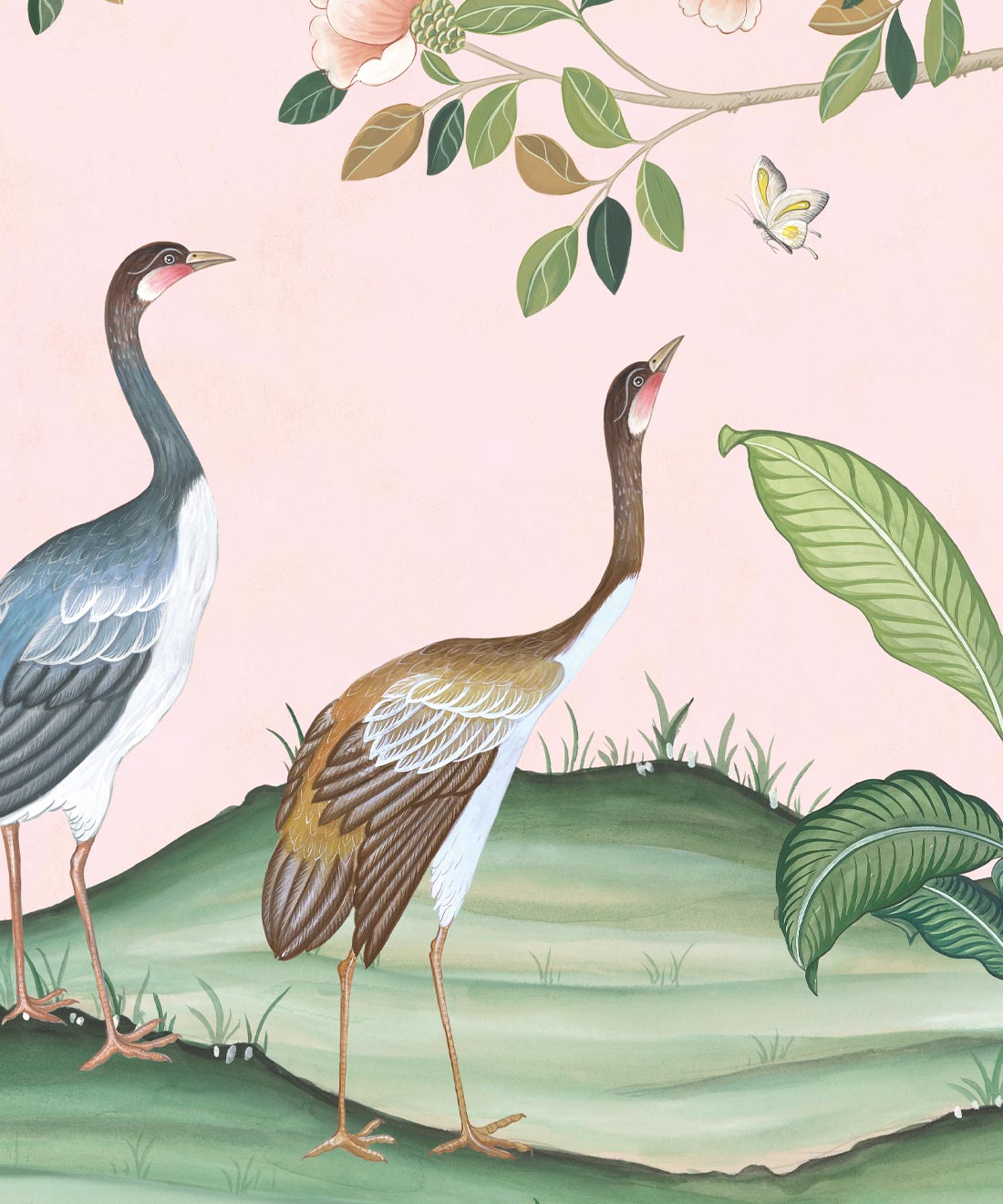 Spring Landscape Mural • Pink • Scale