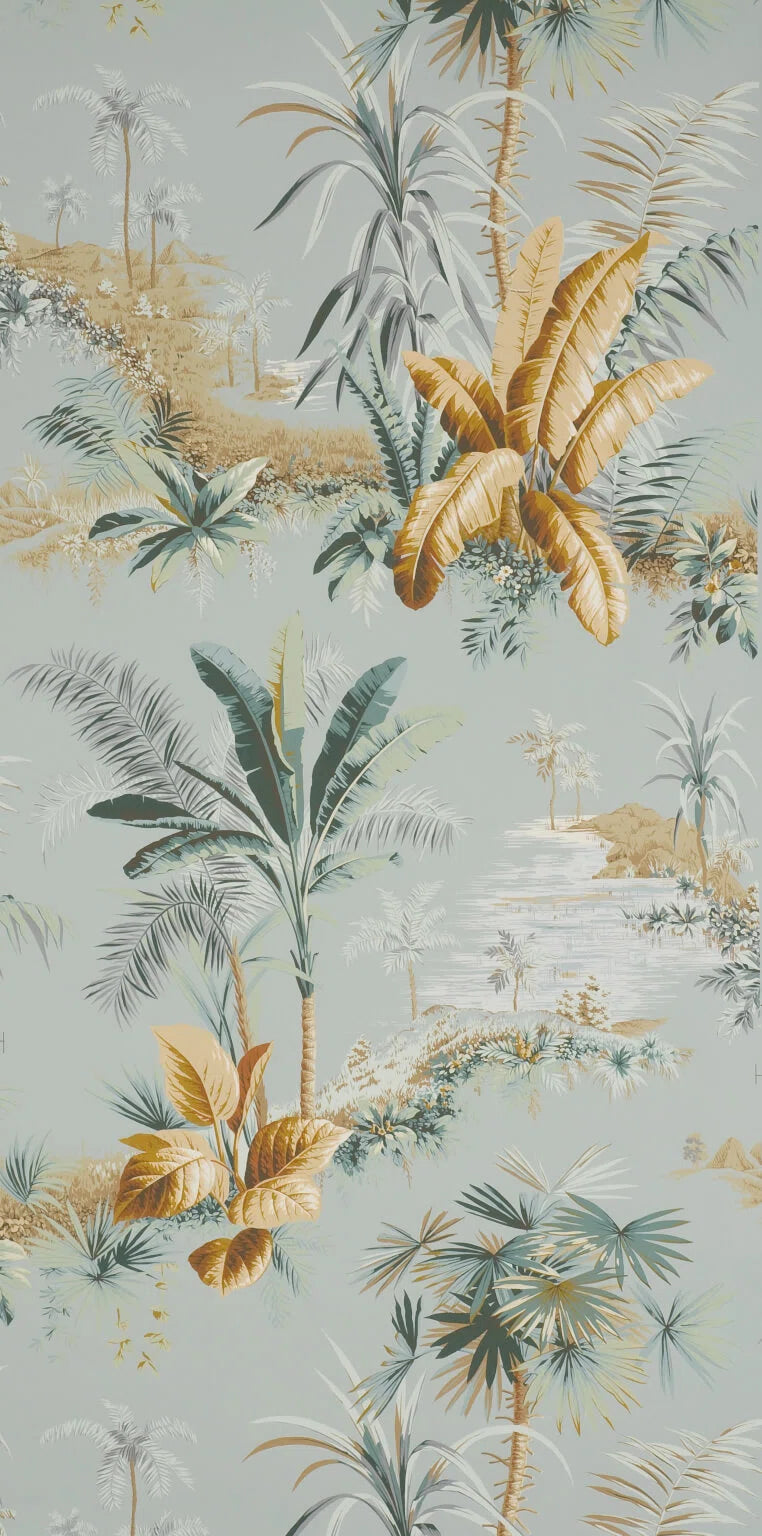 Alexandrie wallpaper in Blue mist