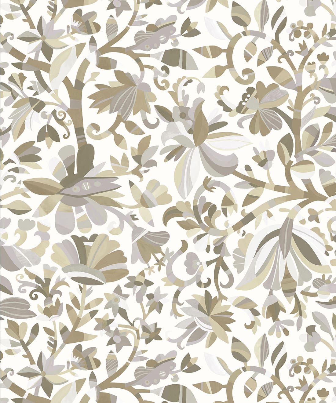 Botanique Type II Vinyl Wallpaper - Colourway: MInk - Swatch - Commercial Wallcoverings