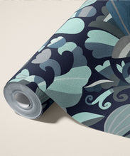 Load image into Gallery viewer, Botanique Type II Vinyl Wallpaper - Colourway: Ocean - Roll - Commercial Wallcoverings