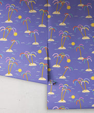 Load image into Gallery viewer, Happy Like A Holiday Wallpaper • Bay Blue • Rolls