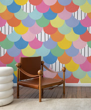 Load image into Gallery viewer, Happy Scales Mural • Bright Lines • Insitu