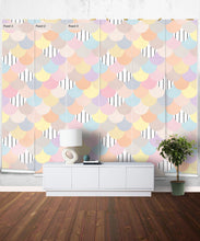 Load image into Gallery viewer, Happy Scales Mural • Pastel Lines • Panels