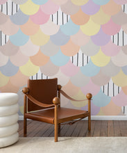 Load image into Gallery viewer, Happy Scales Mural • Pastel Lines • Insitu
