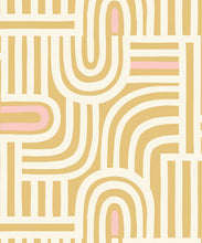 Load image into Gallery viewer, Maze Time Wallpaper • Camel • Swatch