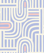 Load image into Gallery viewer, Maze Time Wallpaper • Cornflower Blue • Swatch