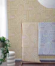Load image into Gallery viewer, Maze Time Wallpaper • Cream • Insitu