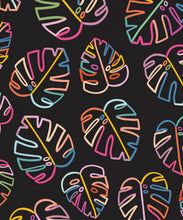 Load image into Gallery viewer, Monstera Love Mural • Black • Swatch
