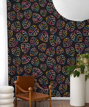 Load image into Gallery viewer, Monstera Love Mural • Black • Insitu