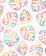 Load image into Gallery viewer, Monstera Love Mural • White • Swatch