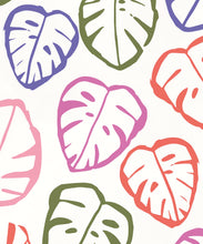 Load image into Gallery viewer, Neon Monstera Love Mural • White • Swatch