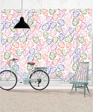 Load image into Gallery viewer, Neon Monstera Love Mural • White • Panels