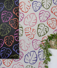 Load image into Gallery viewer, Neon Monstera Love Mural • White • Insitu