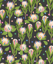 Load image into Gallery viewer, Protea Party Wallpaper • Black • Swatch