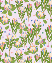 Load image into Gallery viewer, Protea Party Wallpaper • Lilac • Swatch