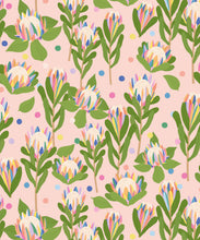 Load image into Gallery viewer, Protea Party Wallpaper • Fruity Peach • Swatch