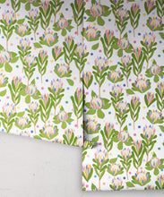 Load image into Gallery viewer, Protea Party Wallpaper • Fruity White • Rolls