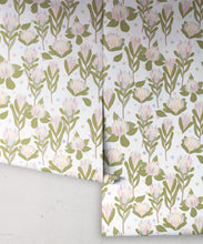 Load image into Gallery viewer, Protea Party Wallpaper • Pastel White • Rolls