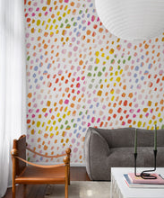 Load image into Gallery viewer, Rainbow Cheetah Wallpaper • White • Insitu
