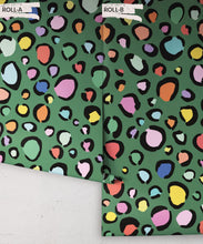 Load image into Gallery viewer, Rainbow Leopard Wallpaper • Deep Green • Rolls