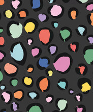Load image into Gallery viewer, Rainbow Leopard Wallpaper • Charcoal • Swatch