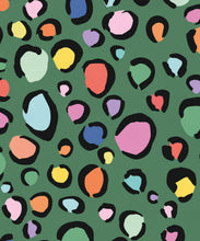 Load image into Gallery viewer, Rainbow Leopard Wallpaper • Deep Green • Swatch