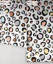 Load image into Gallery viewer, Rainbow Leopard Wallpaper • Pastel Cream • Rolls