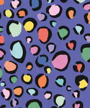 Load image into Gallery viewer, Rainbow Leopard Wallpaper • Periwinkle • Swatch