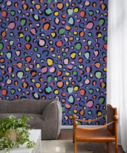 Load image into Gallery viewer, Rainbow Leopard Wallpaper • Periwinkle • Insitu