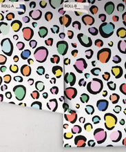 Load image into Gallery viewer, Rainbow Leopard Wallpaper • White • Rolls