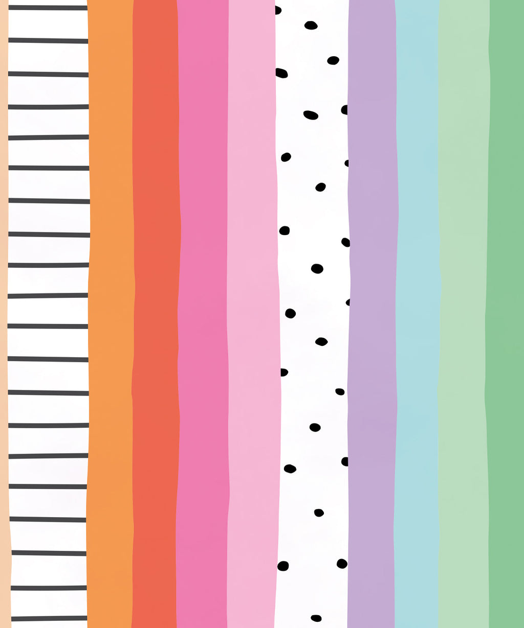 Rainbow Wall Mural • Bright White • Swatch