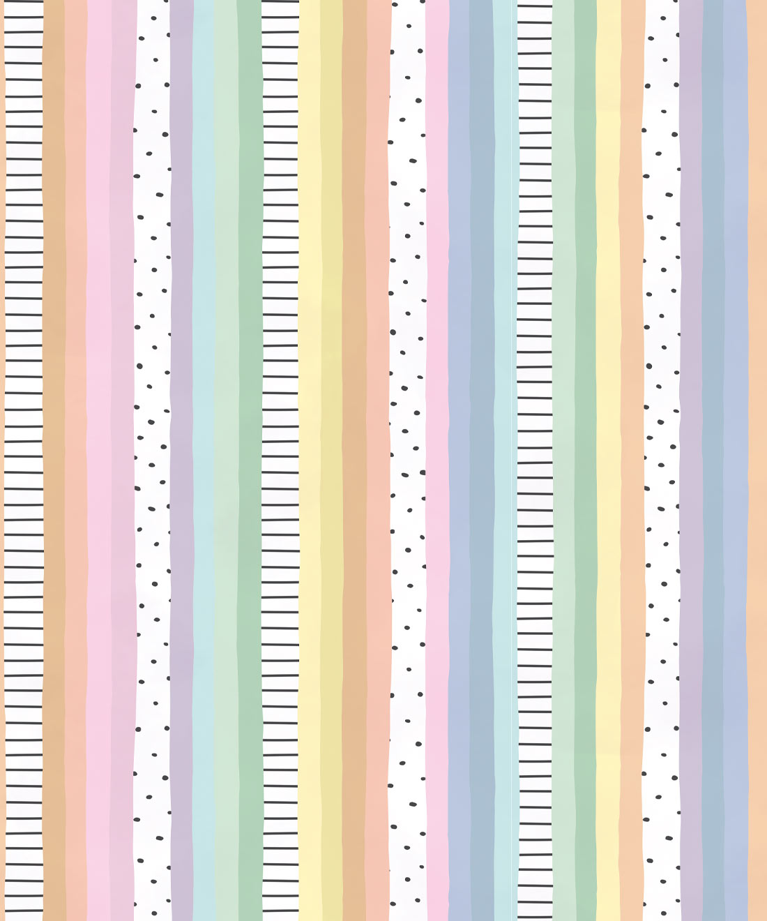 Rainbow Wall Mural • Pastel White • Swatch