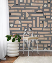 Load image into Gallery viewer, Shape Play Mural • Grey • Insitu