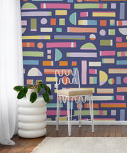 Load image into Gallery viewer, Shape Play Mural • Navy • Insitu