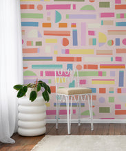 Load image into Gallery viewer, Shape Play Mural • Pink • Insitu
